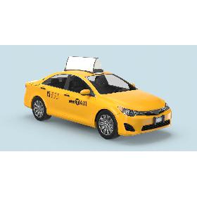 Modern New York City Taxi 03 3D